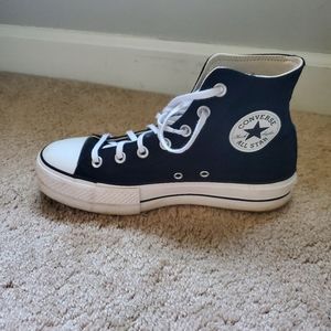 Black high top converse